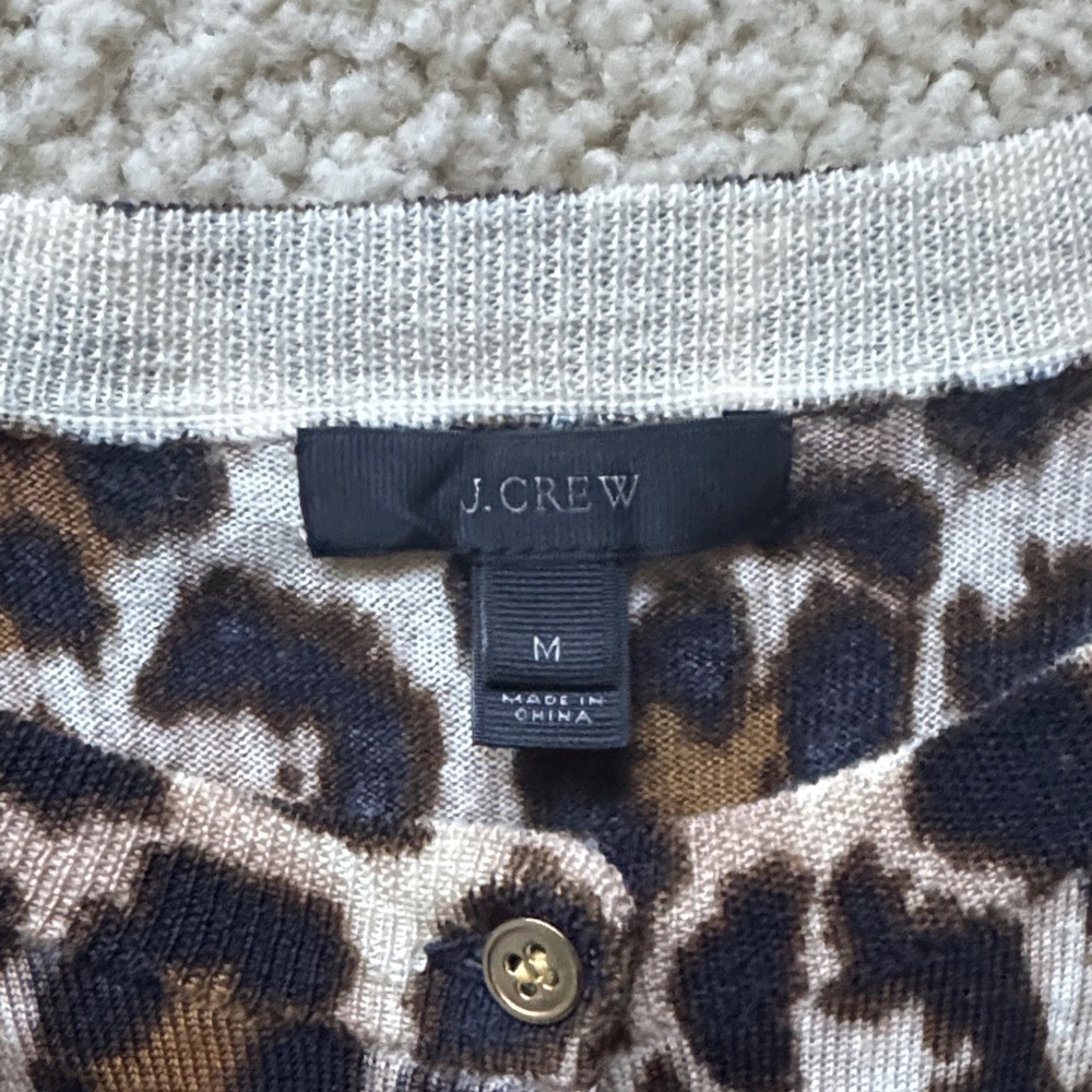 J Crew Leopard Cardigan - Picture 2 of 5